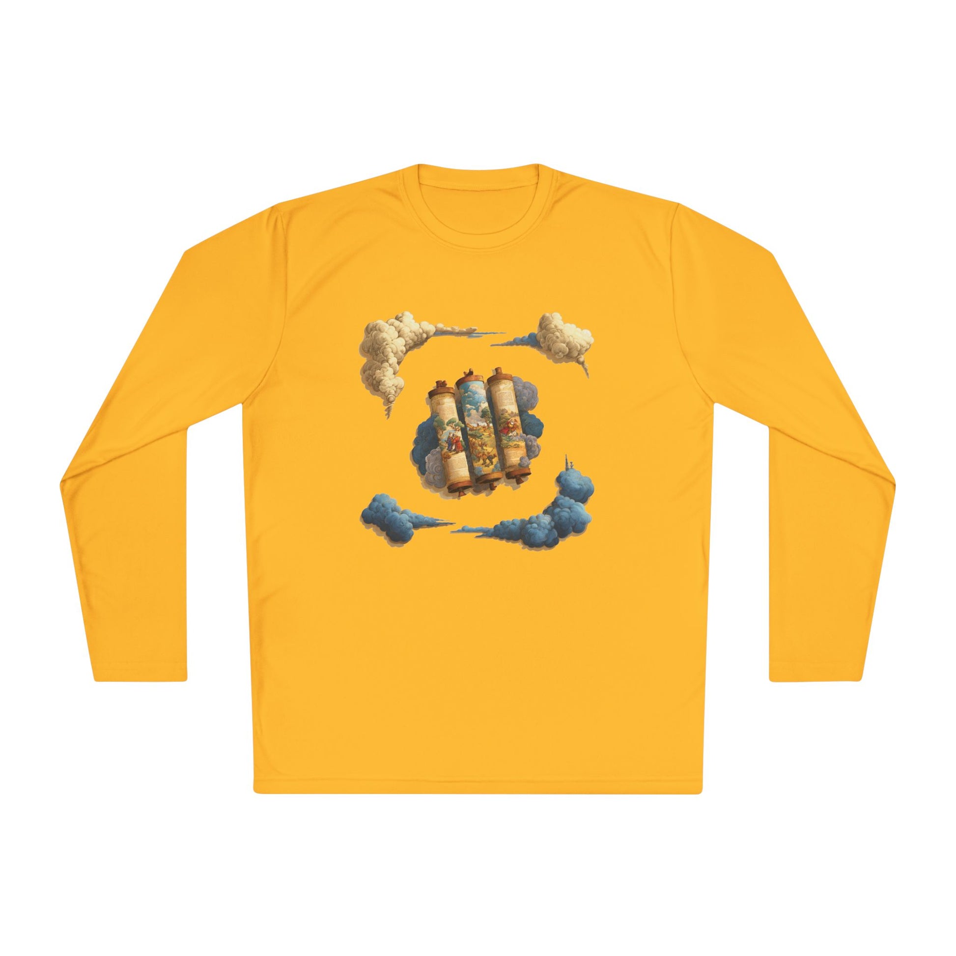 Cloudy Scroll of Moses Unisex Lightweight Long Sleeve Tee - American Zionist
