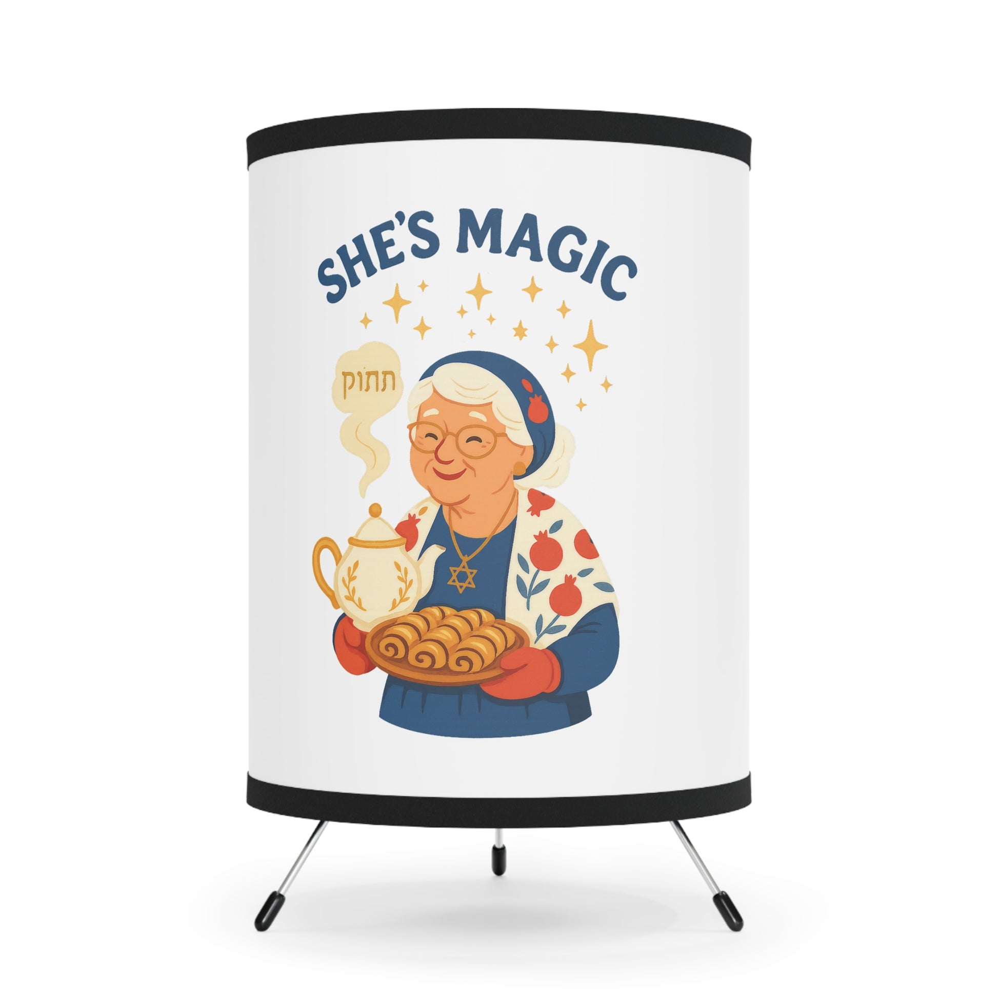Grandma Magic Tripod Lamp with High - Res Printed Shade - American Zionist