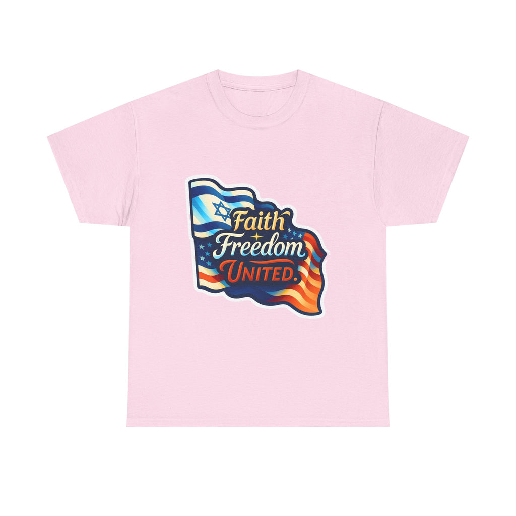 Faith Freedom United Unisex Heavy Cotton Tee - American Zionist