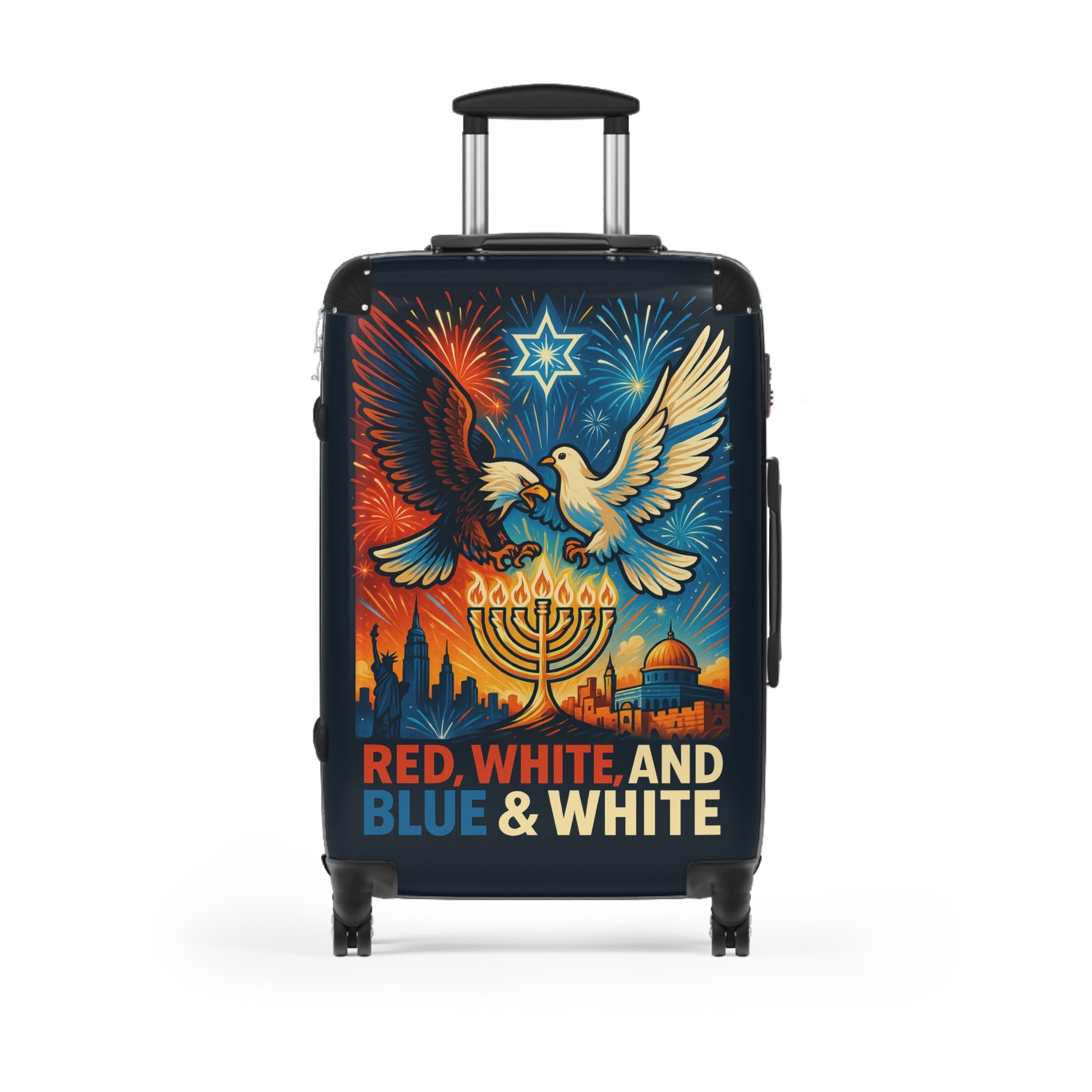 Red White and Blue Premium Suitcase - American Zionist