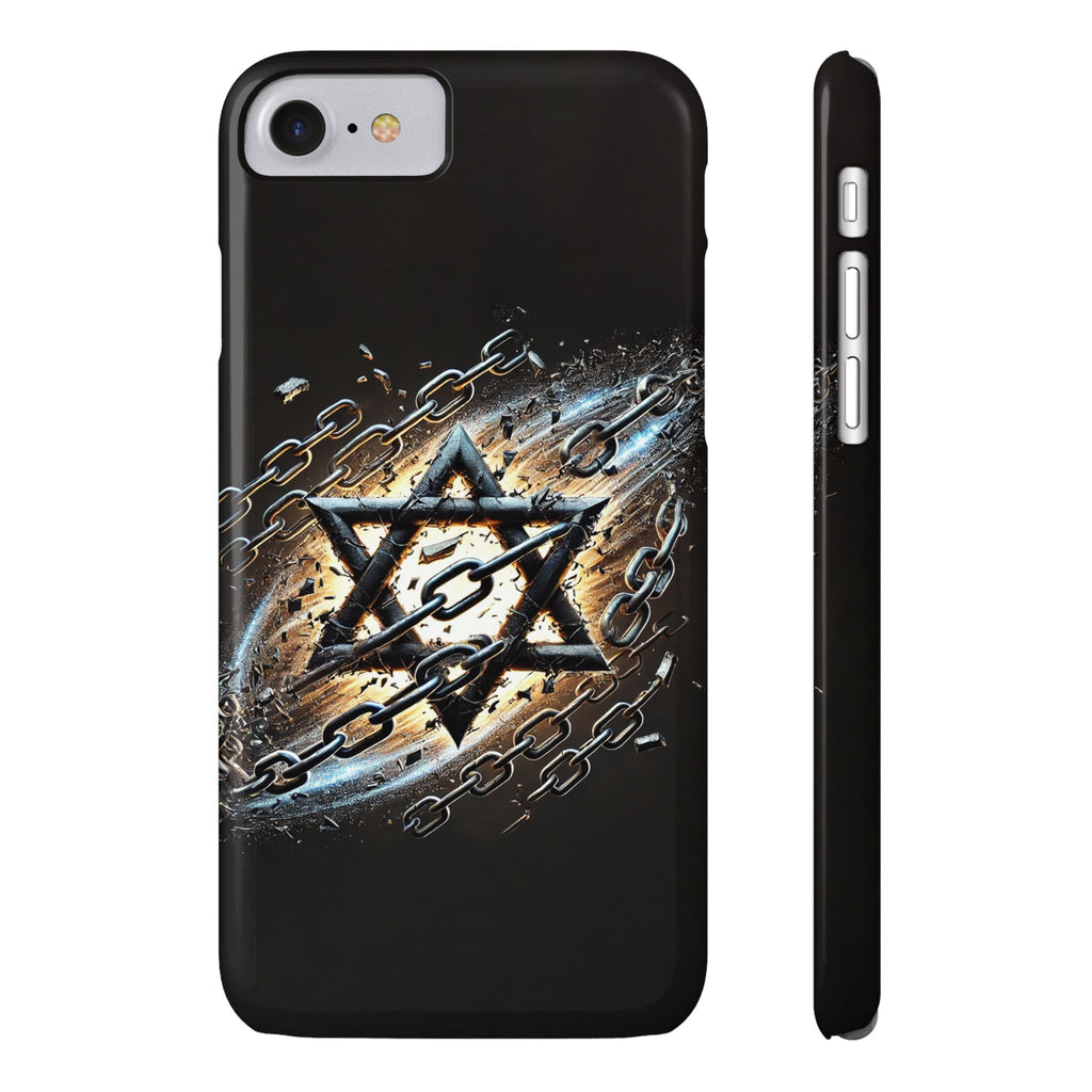 Galaxy Star of David Slim Phone Cases - American Zionist