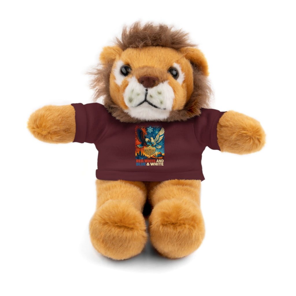Red White and Blue Stuffed Animals with Tee - American Zionist