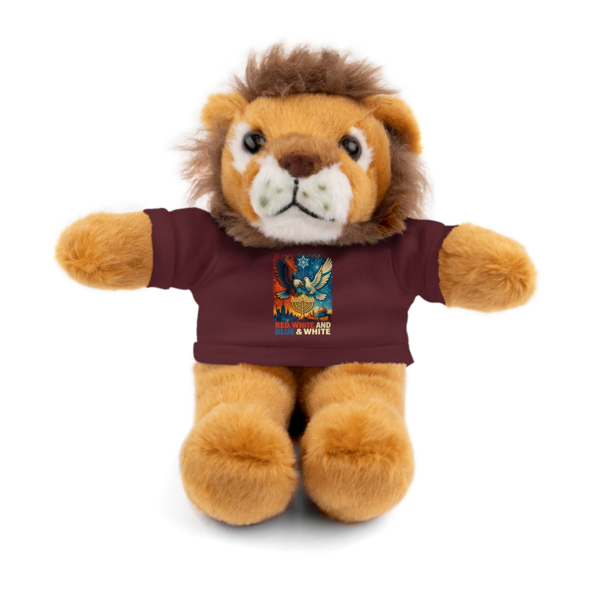 Red White and Blue Stuffed Animals with Tee - American Zionist