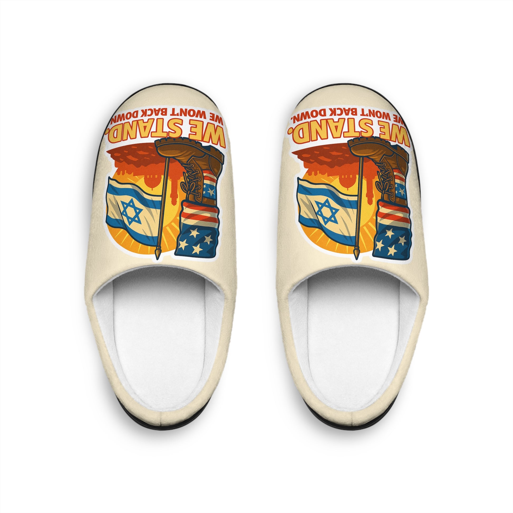 We Stand Women's Indoor Slippers - American Zionist