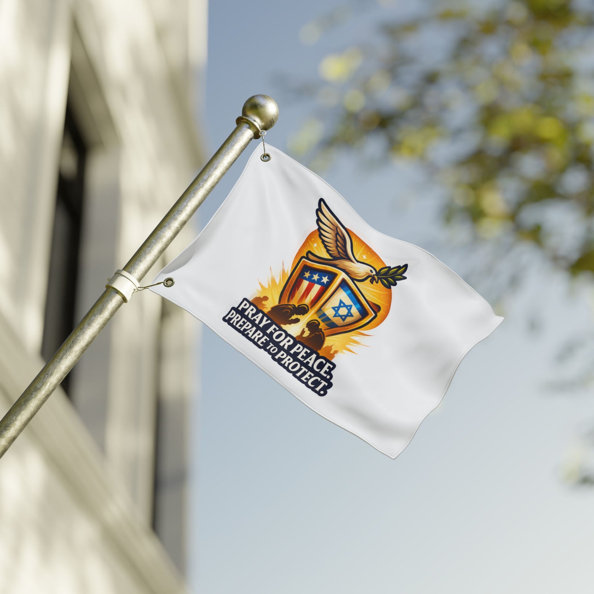 Pray For Peace Double Sided Flag - American Zionist