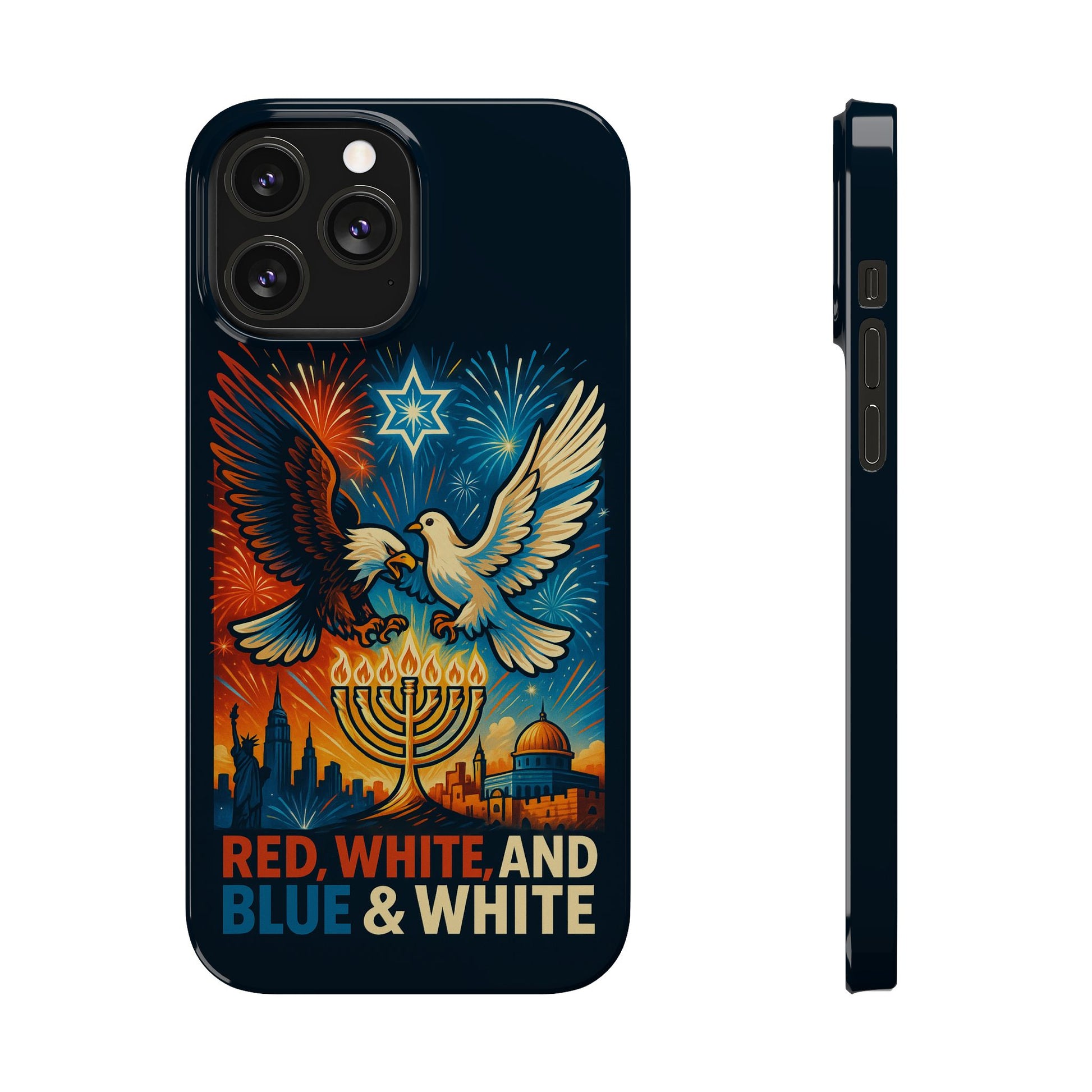 Red White and Blue Slim Phone Cases - American Zionist