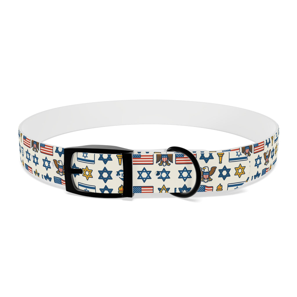 Symbols of Shared Freedom Dog Collar - American Zionist