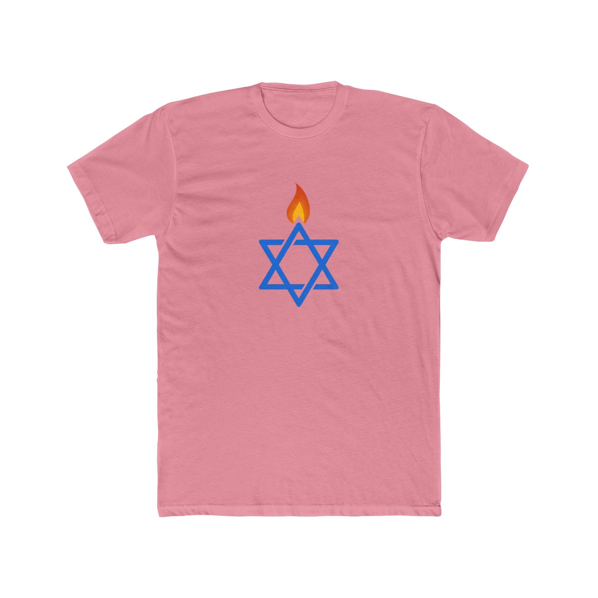Fire Stars Of David Unisex Cotton Crew Tee - American Zionist