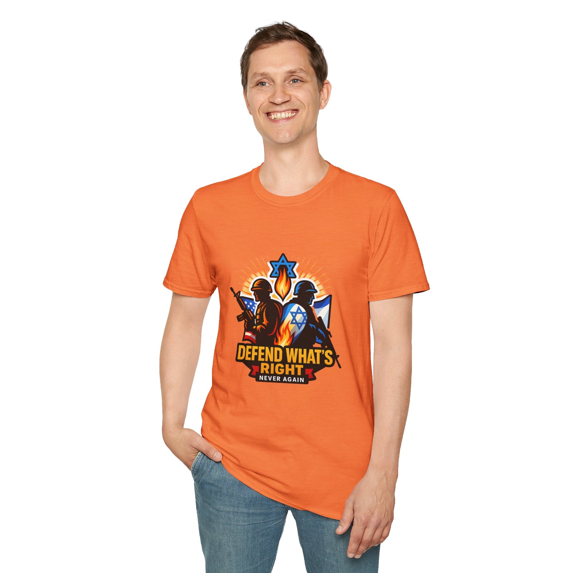 Defend What's Right Unisex Softstyle T-Shirt - American Zionist