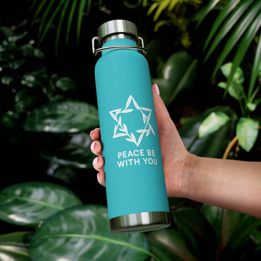 Peacewoven Star Copper Vacuum Insulated Bottle, 22oz - American Zionist
