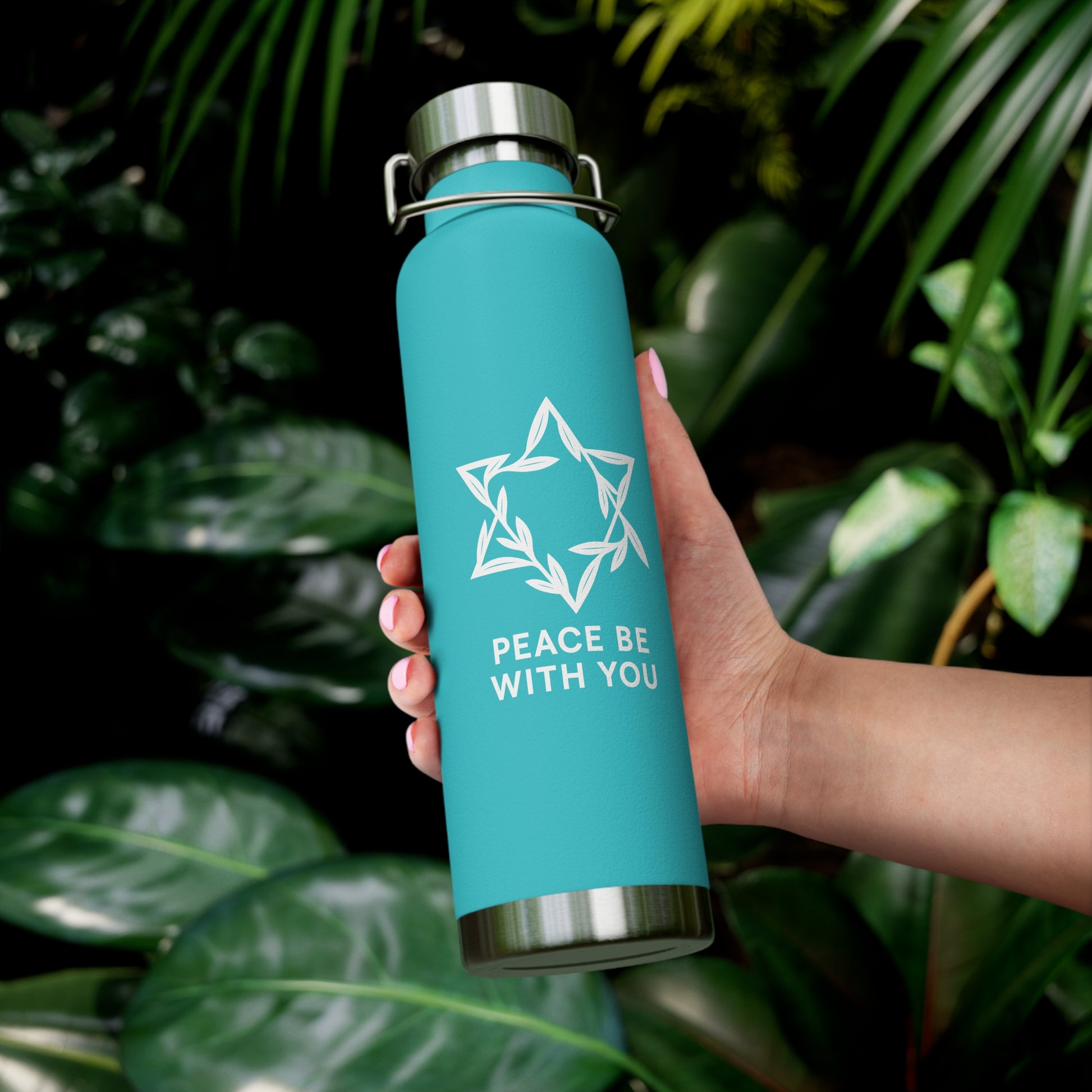 Peacewoven Star Copper Vacuum Insulated Bottle, 22oz - American Zionist