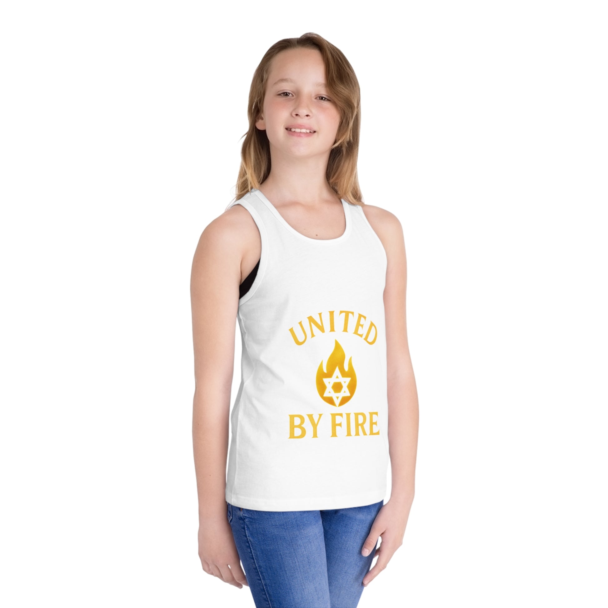 United by Fire Kid's Jersey Tank Top - American Zionist