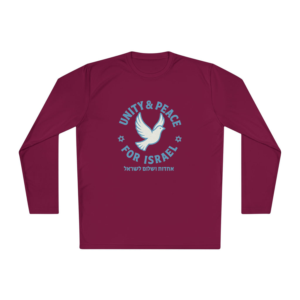 Unity Peace For Israel Unisex Lightweight Long Sleeve Tee - American Zionist