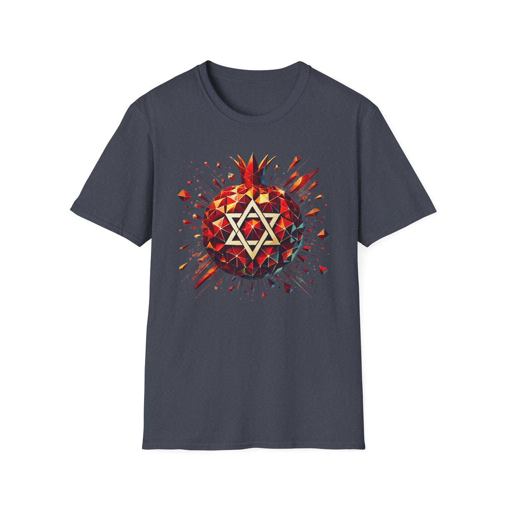 Pomegranate Star of David Unisex Softstyle T-Shirt - American Zionist