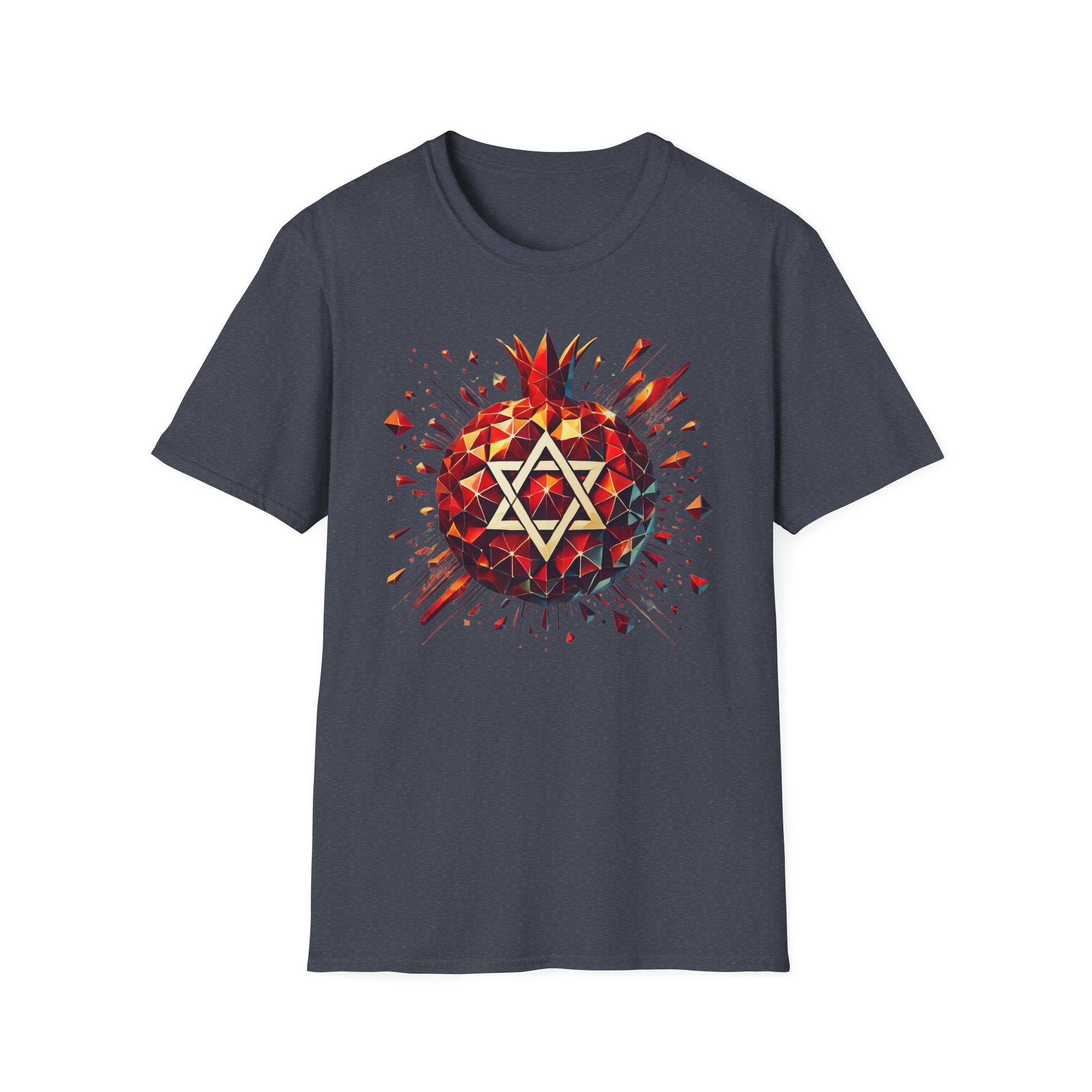Pomegranate Star of David Unisex Softstyle T-Shirt - American Zionist