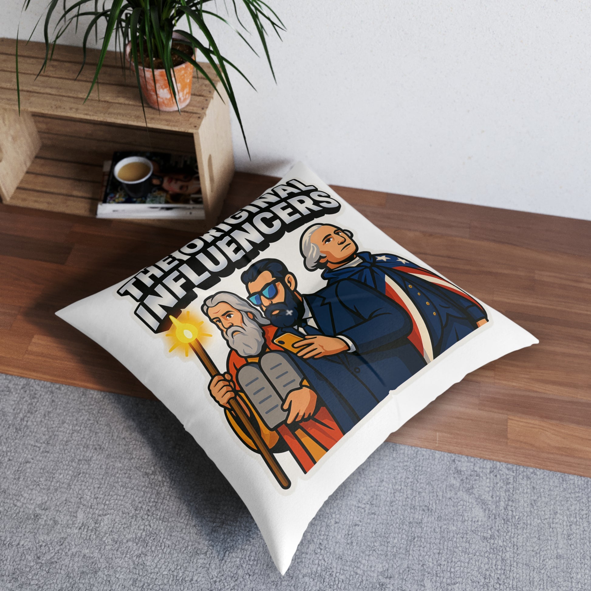 The Original Influencers Tufted Floor Pillow, Square - American Zionist
