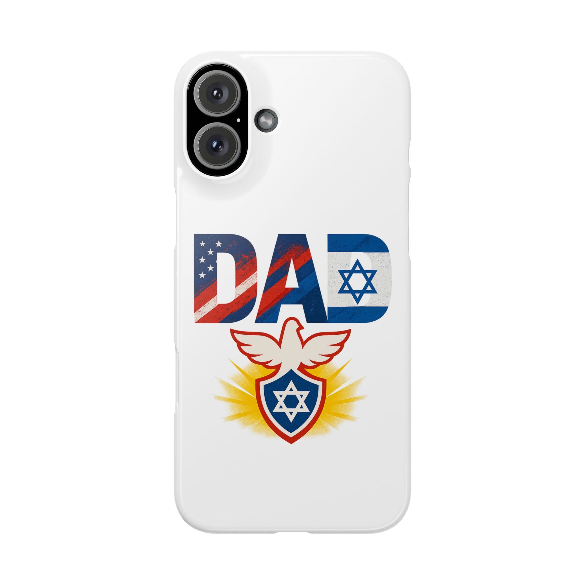 Patriotic Dad Slim Phone Cases - American Zionist