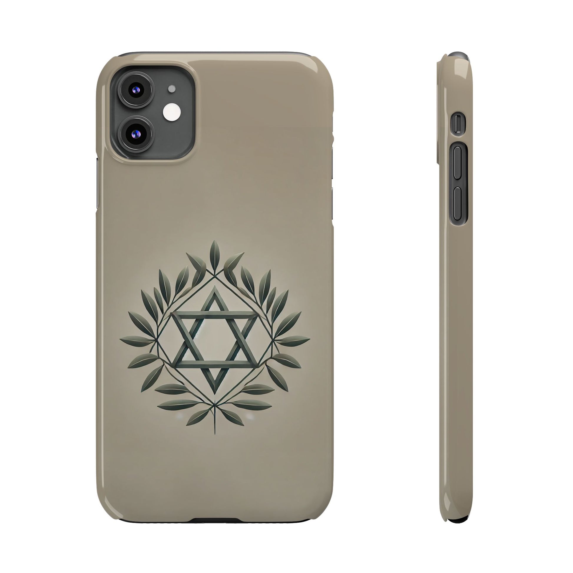 Olive and Star of David Slim Phone Cases - American Zionist