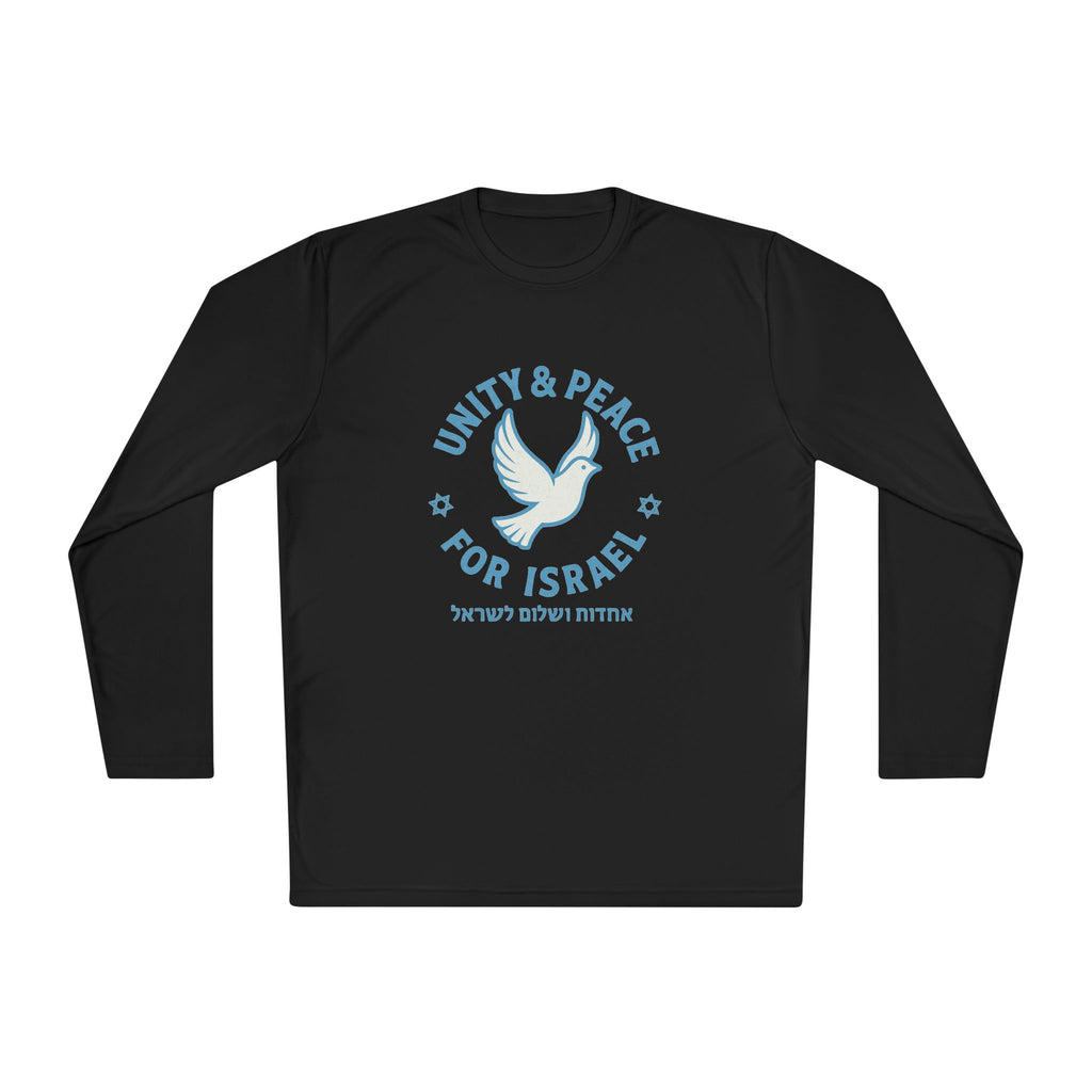 Unity Peace For Israel Unisex Lightweight Long Sleeve Tee - American Zionist