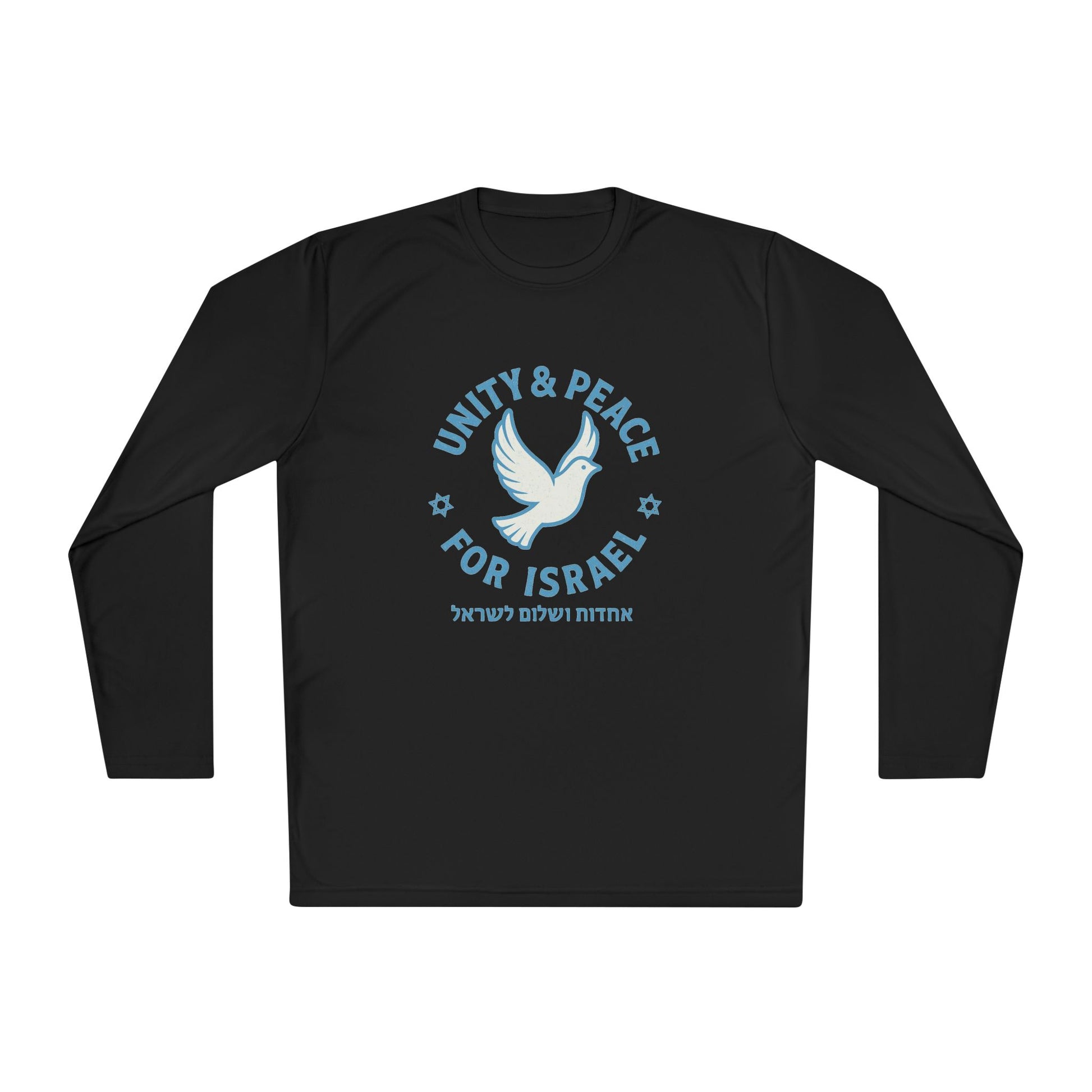 Unity Peace For Israel Unisex Lightweight Long Sleeve Tee - American Zionist