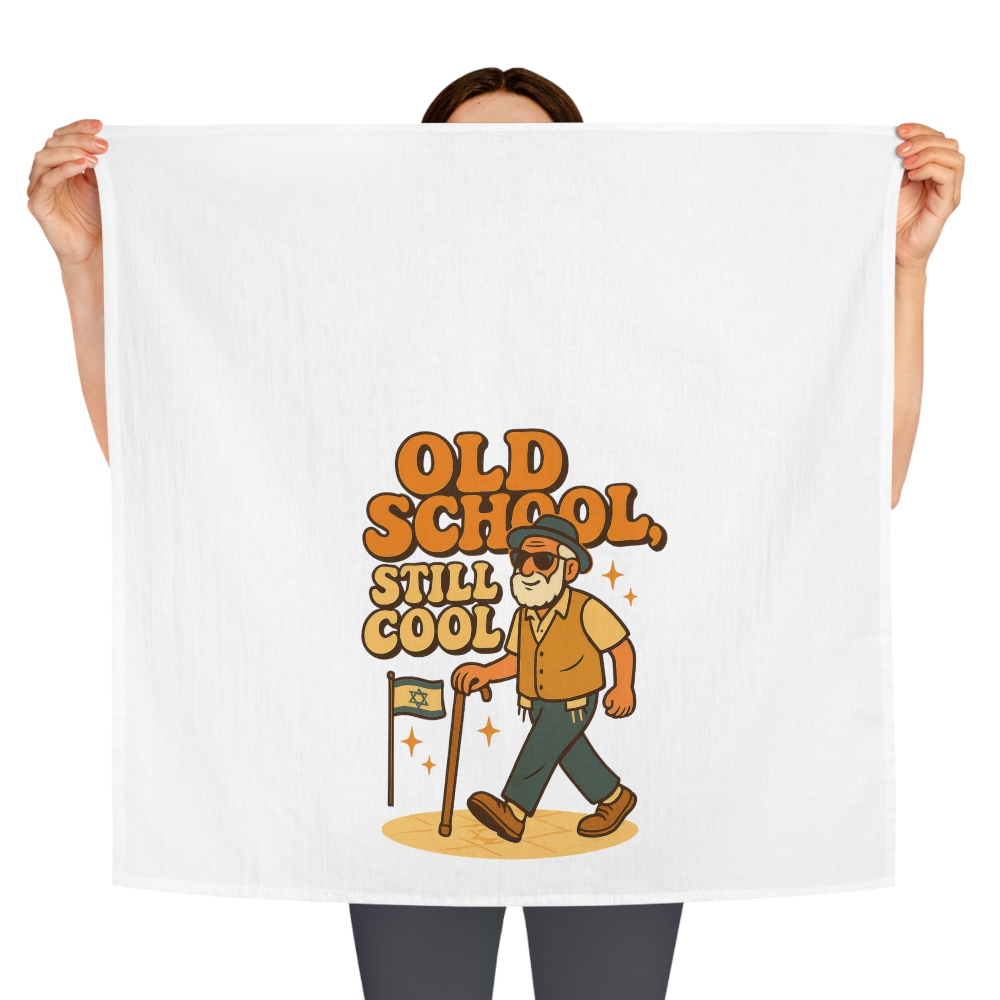 Old School Grandpa Tea Towel - American Zionist