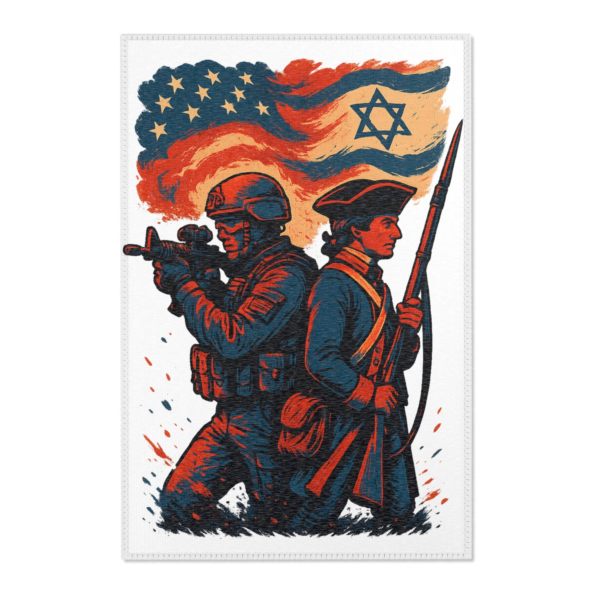 Defenders Across Generations Area Rugs - American Zionist
