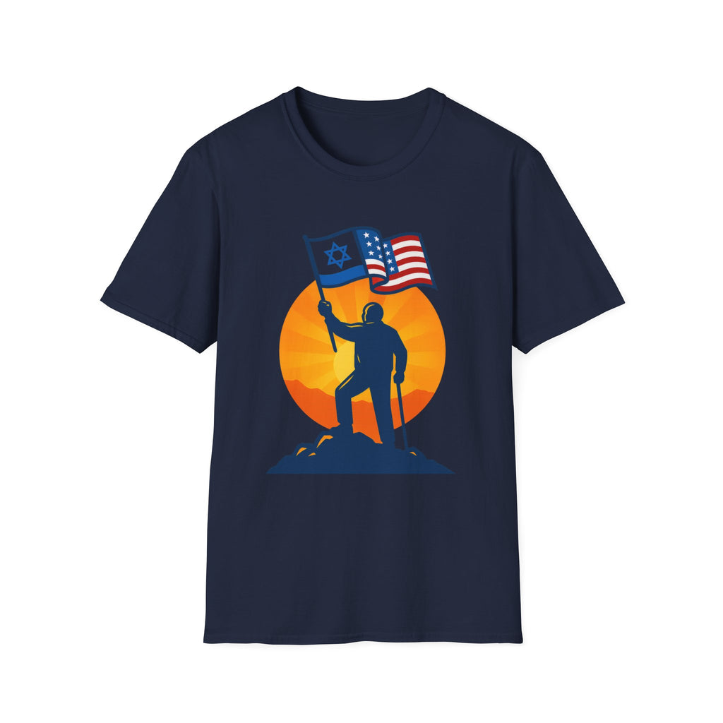 Grandpa Stands for Freedom Softstyle T-Shirt - American Zionist