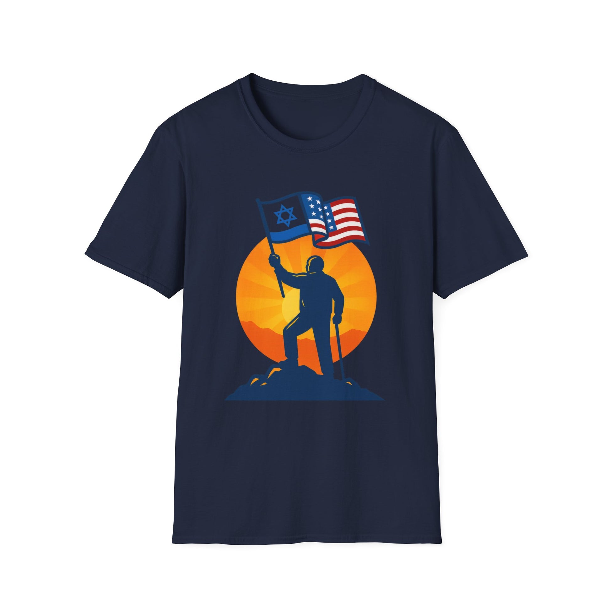 Grandpa Stands for Freedom Softstyle T-Shirt - American Zionist