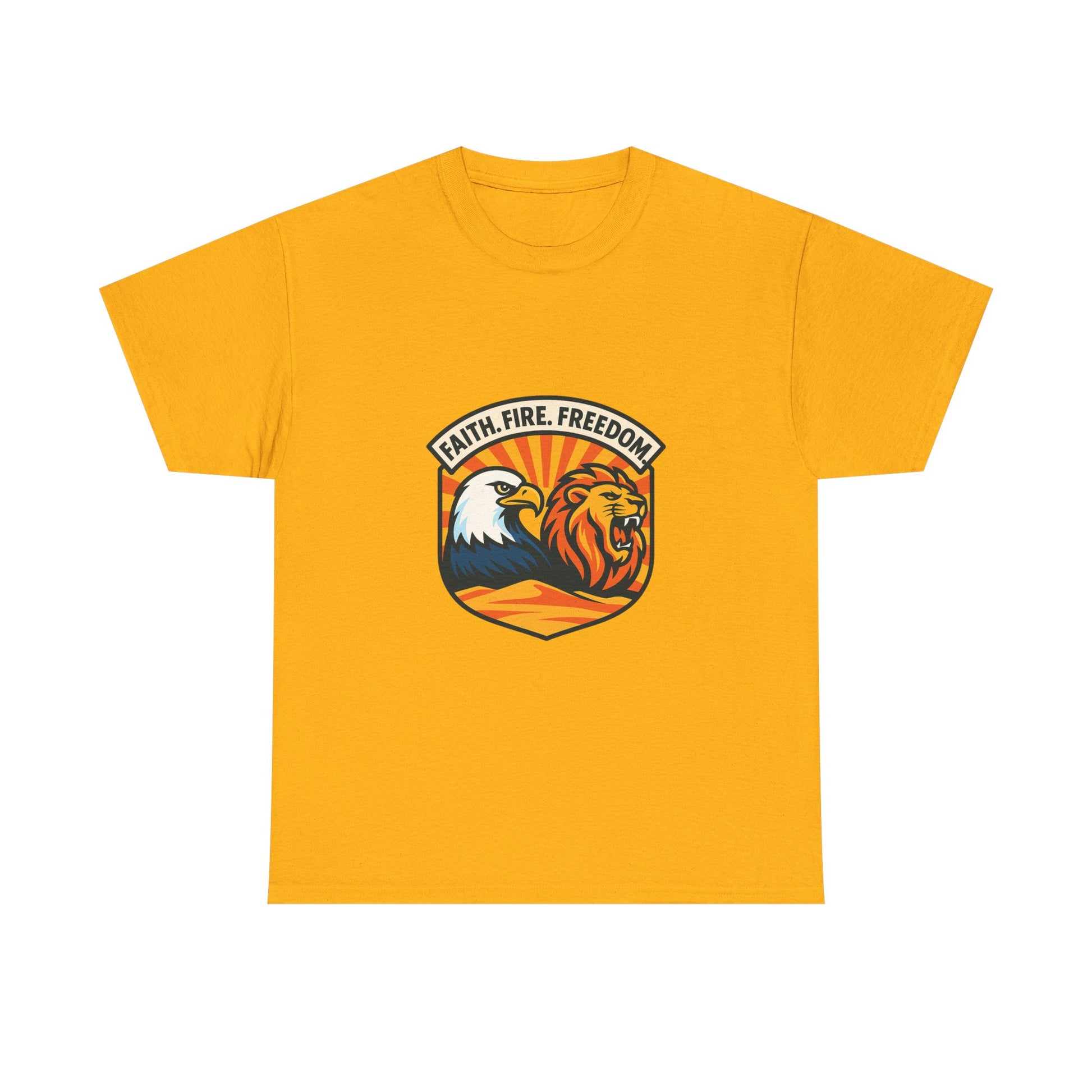 Lions Eagles Rise Unisex Heavy Cotton Tee - American Zionist