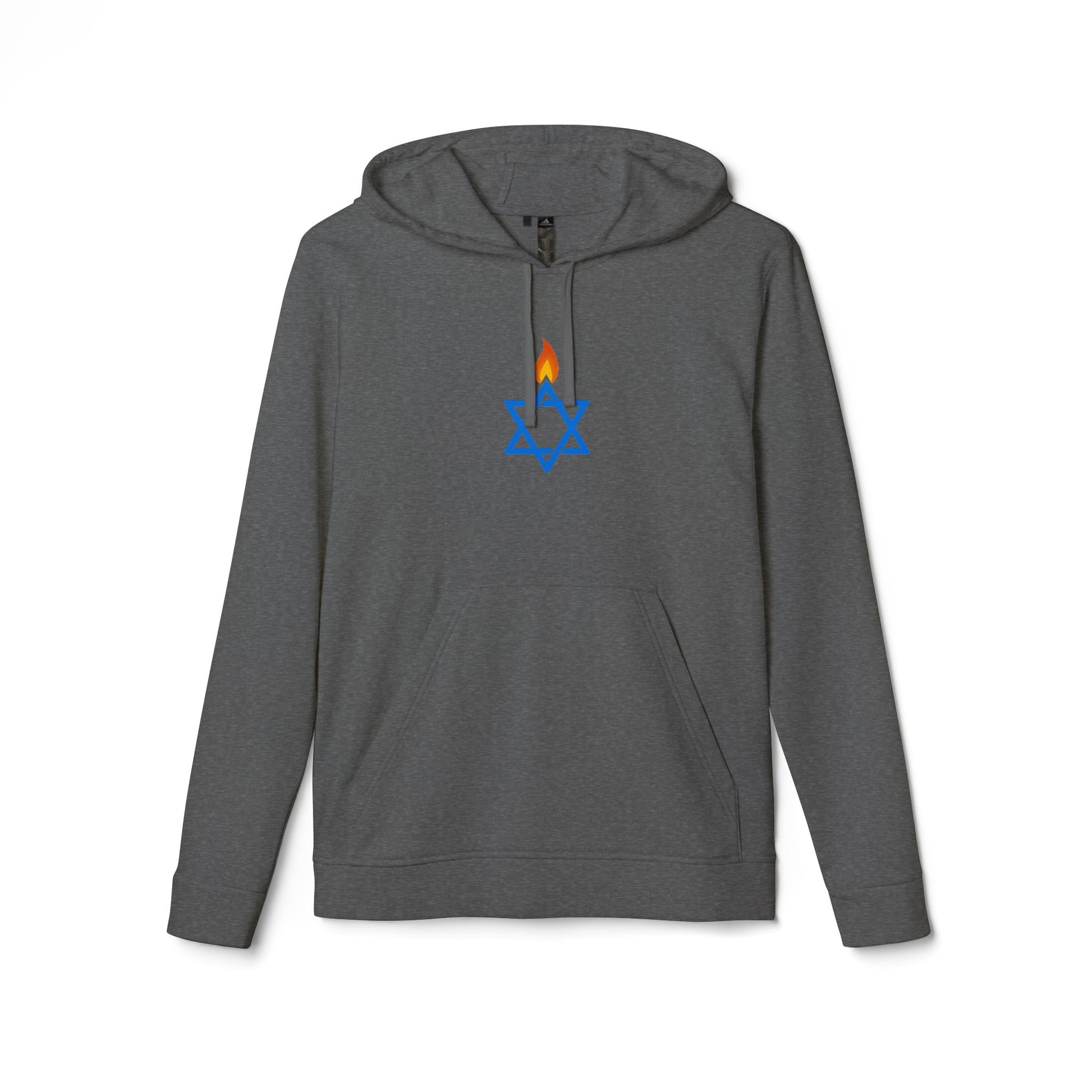 Fire Stars Of David Adidas Unisex Fleece Hoodie - American Zionist