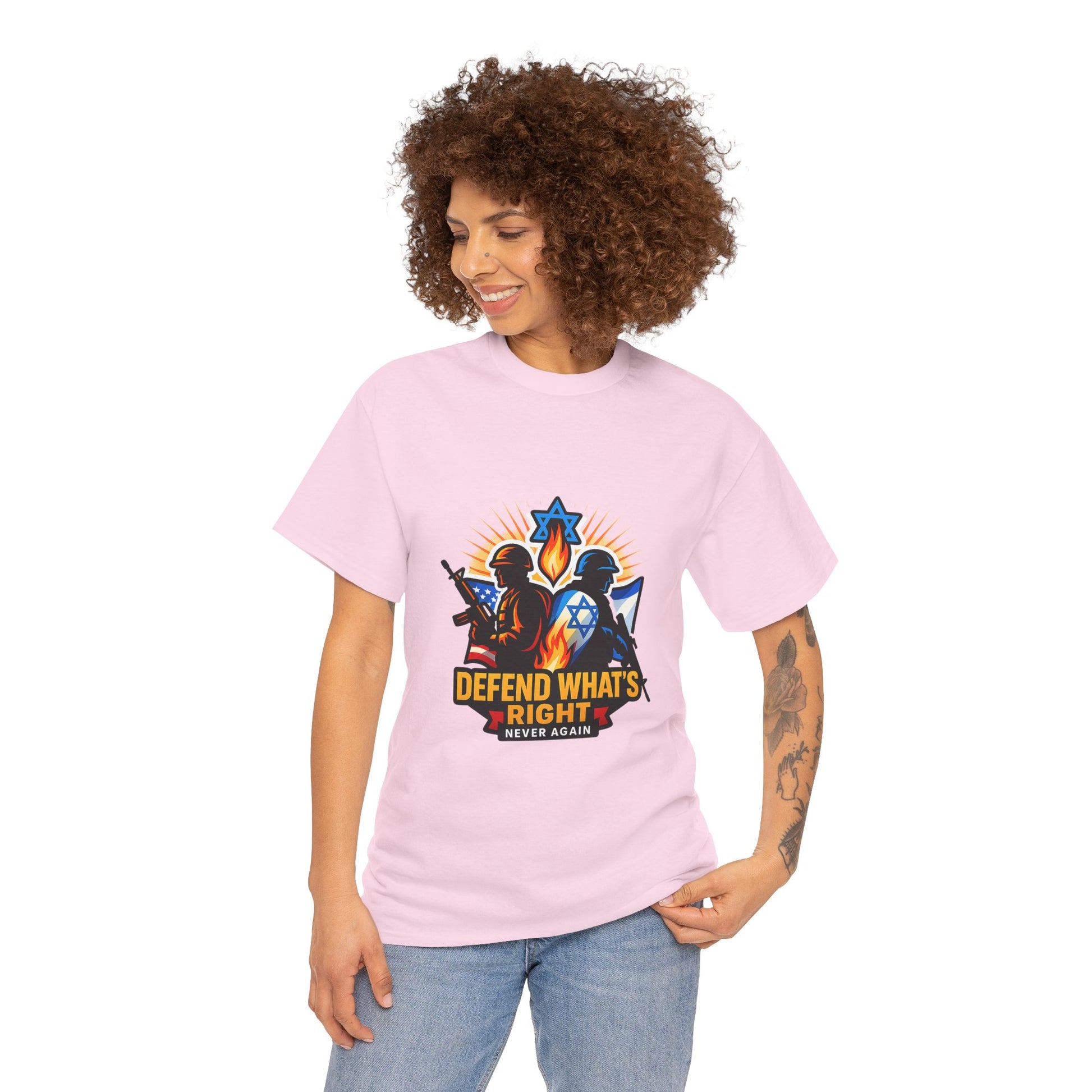Defend Whats Right Unisex Heavy Cotton Tee - American Zionist