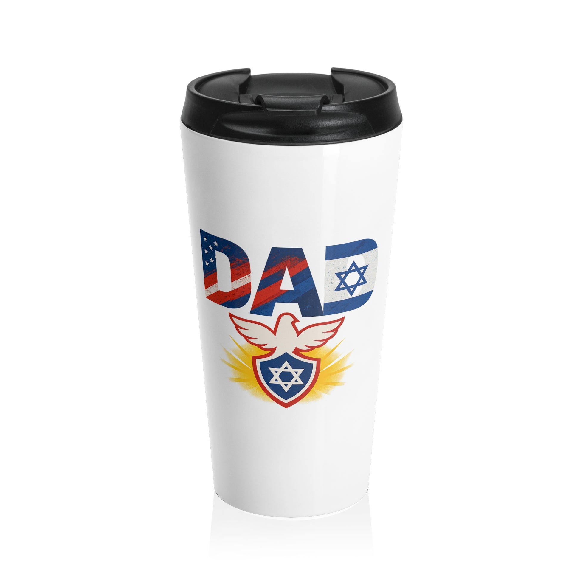 Patriotic Dad Stainless Steel Travel Mug - American Zionist