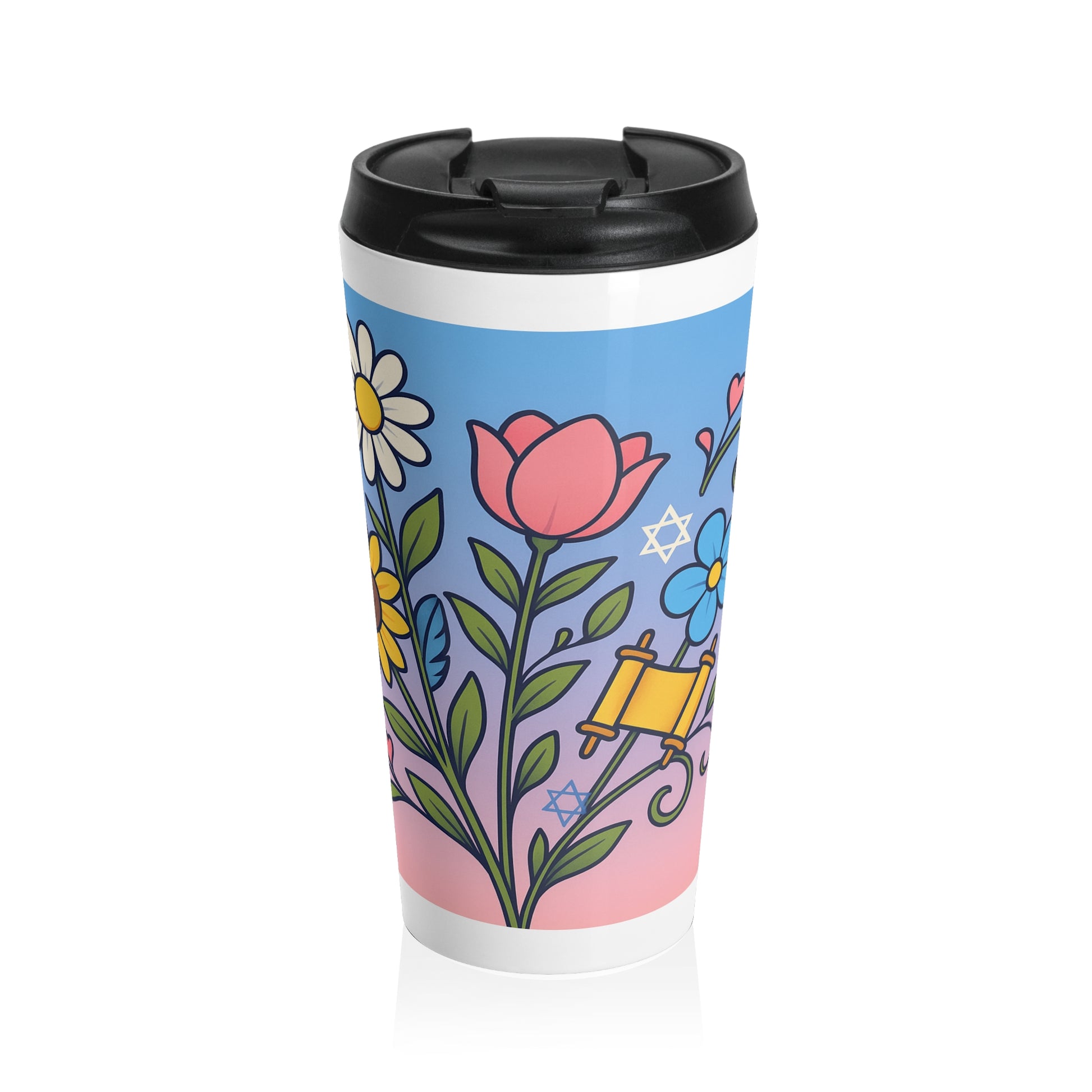 Flourish With Freedom Stainless Steel Travel Mug - American Zionist