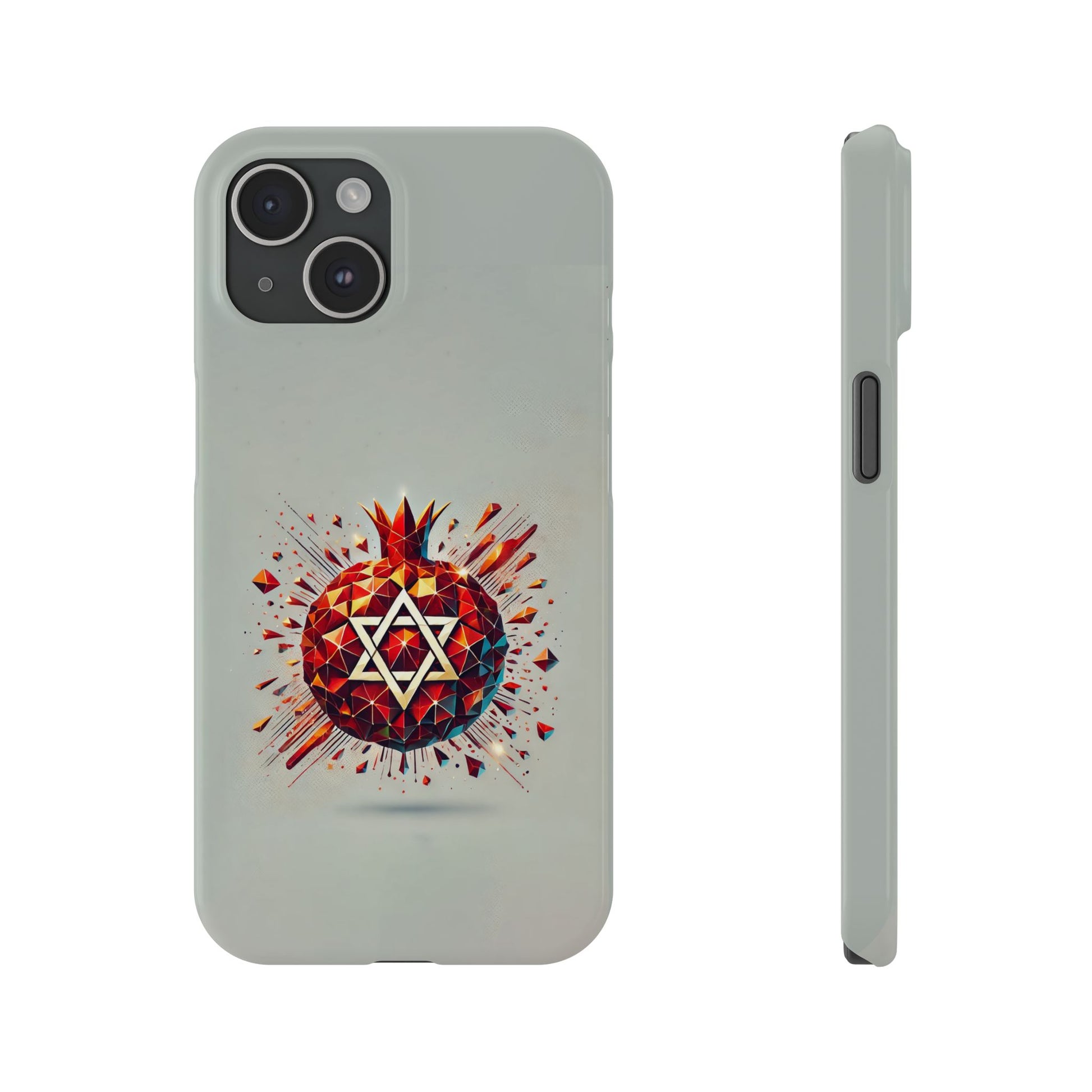 Pomegranate Star of David Slim Phone Cases - American Zionist