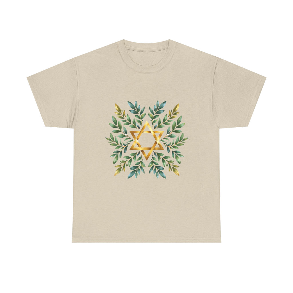 Star of David Wreath Unisex Heavy Cotton Tee - American Zionist