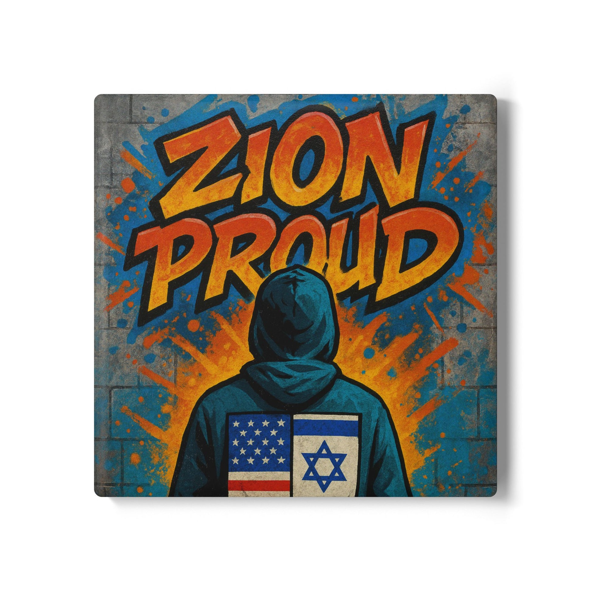 Zion Proud Ceramic Coaster - American Zionist