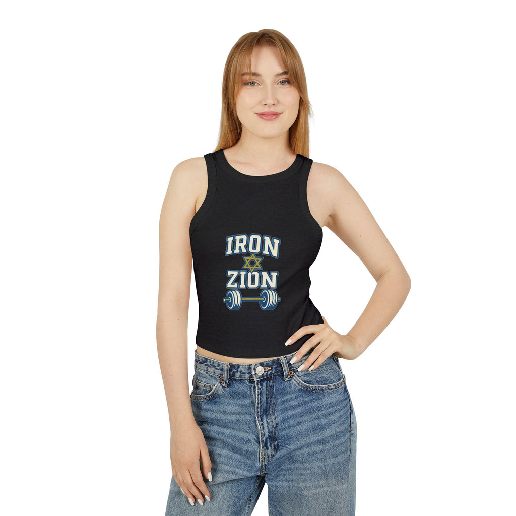 Iron Zion Women's Micro Rib Racer Tank Top - American Zionist