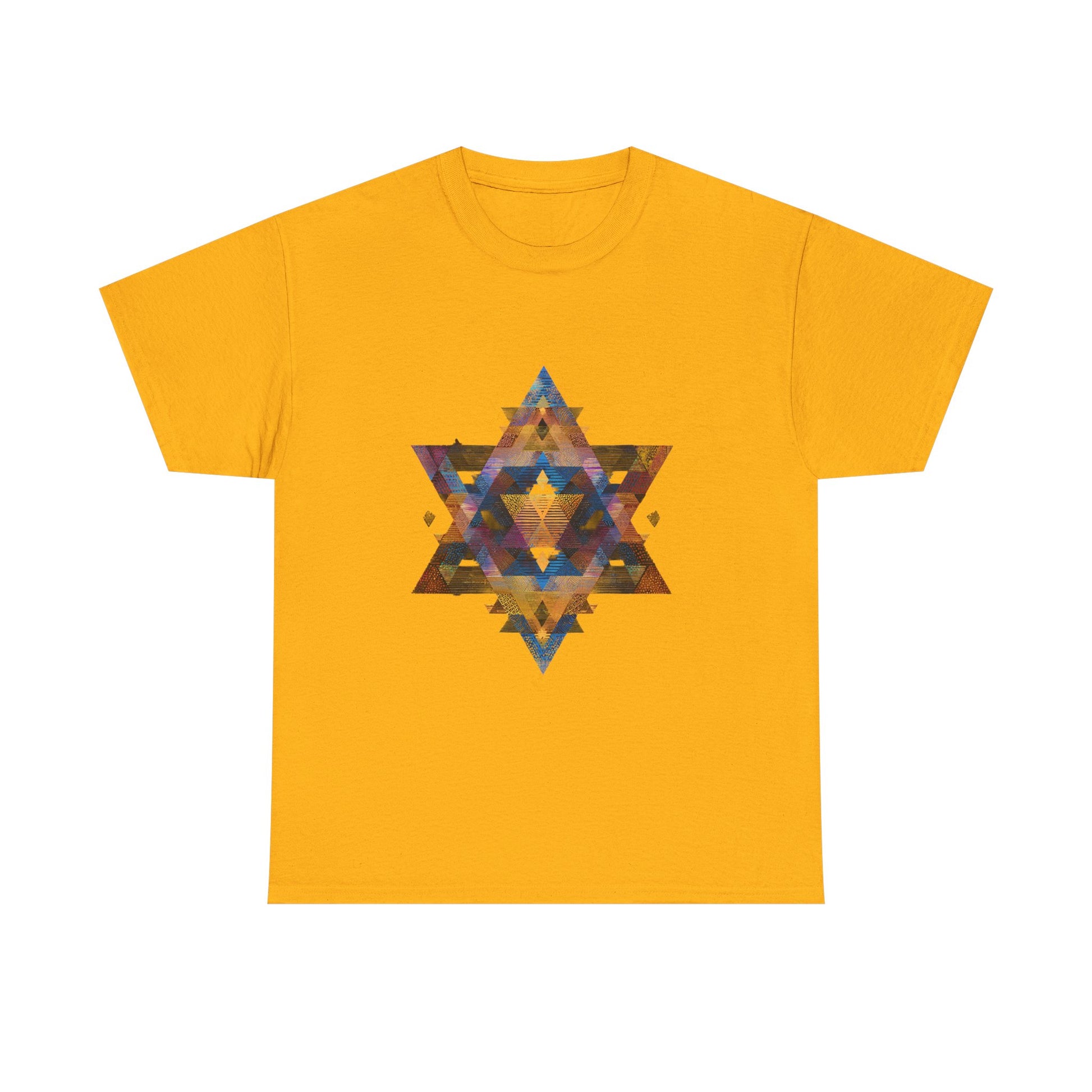 Star of David Geometric Unisex Heavy Cotton Tee - American Zionist