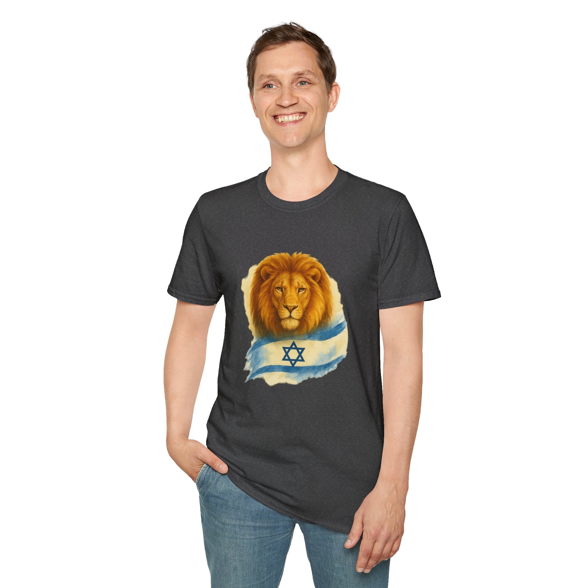 Lion Of Israel Unisex Softstyle T-Shirt - American Zionist