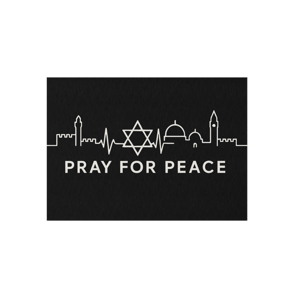 Pray For Peace Outdoor Rug - American Zionist