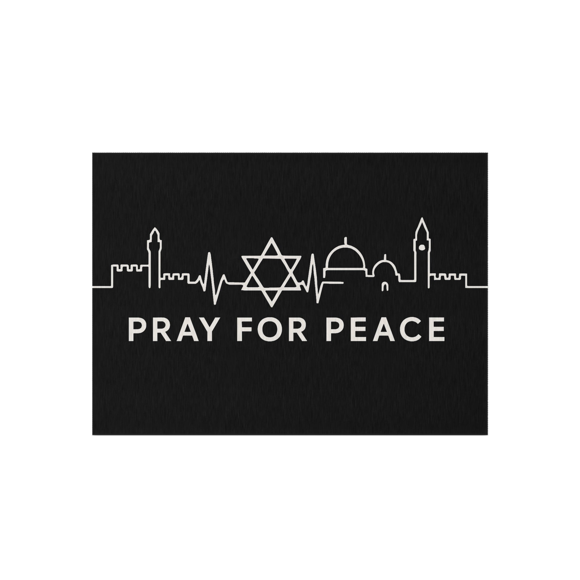 Pray For Peace Outdoor Rug - American Zionist