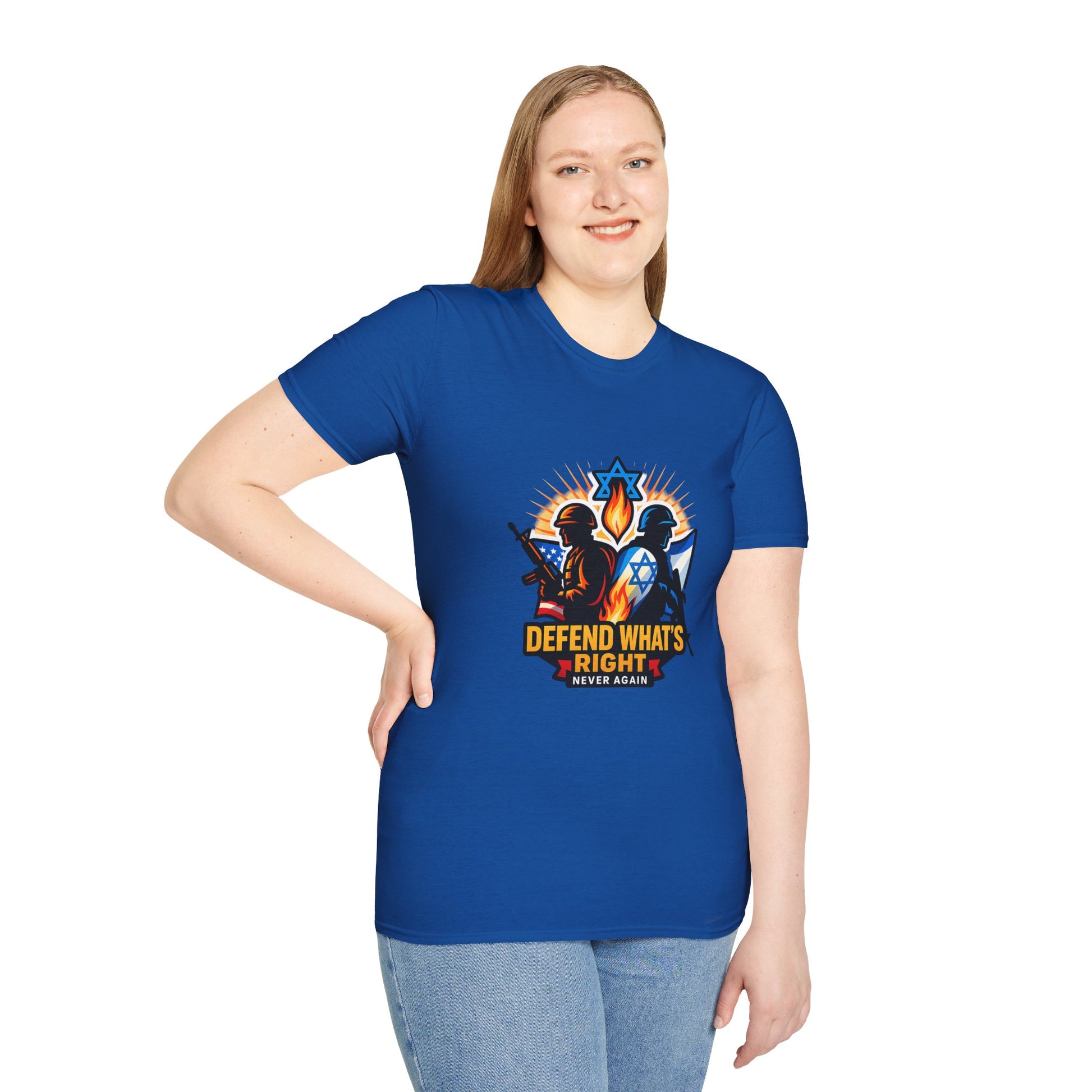 Defend What's Right Unisex Softstyle T-Shirt - American Zionist