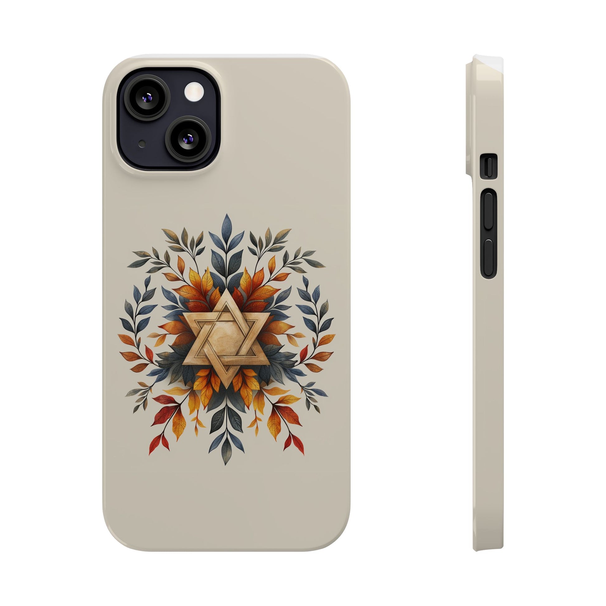 Star of David Wreath Slim Phone Cases - American Zionist