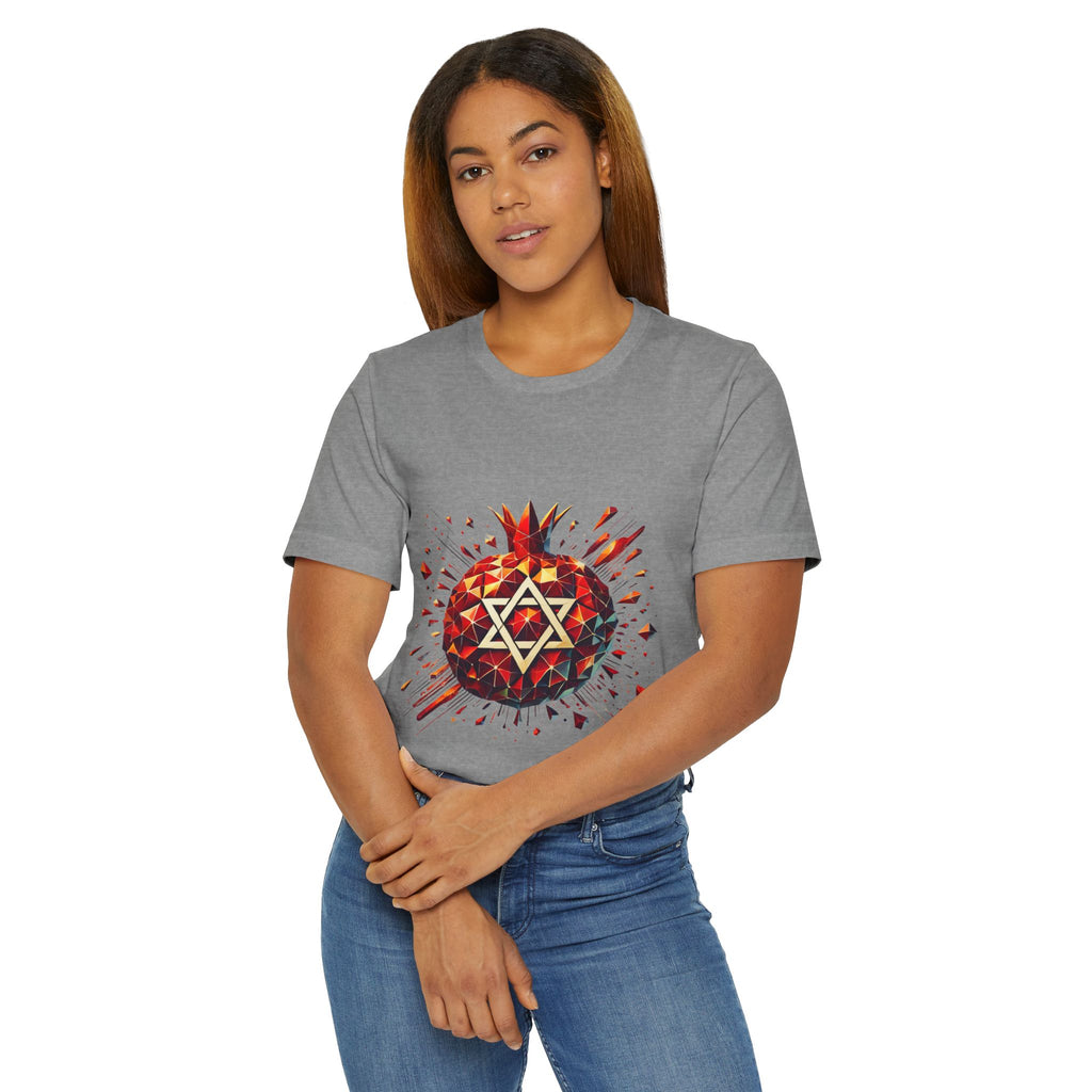 Pomegranate Star of David Unisex Jersey T-Shirt - American Zionist