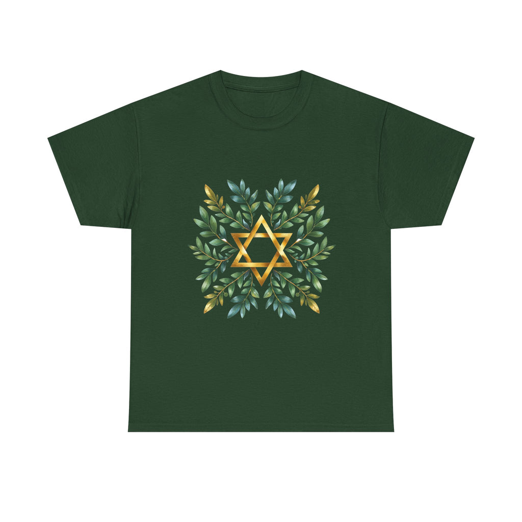 Star of David Wreath Unisex Heavy Cotton Tee - American Zionist