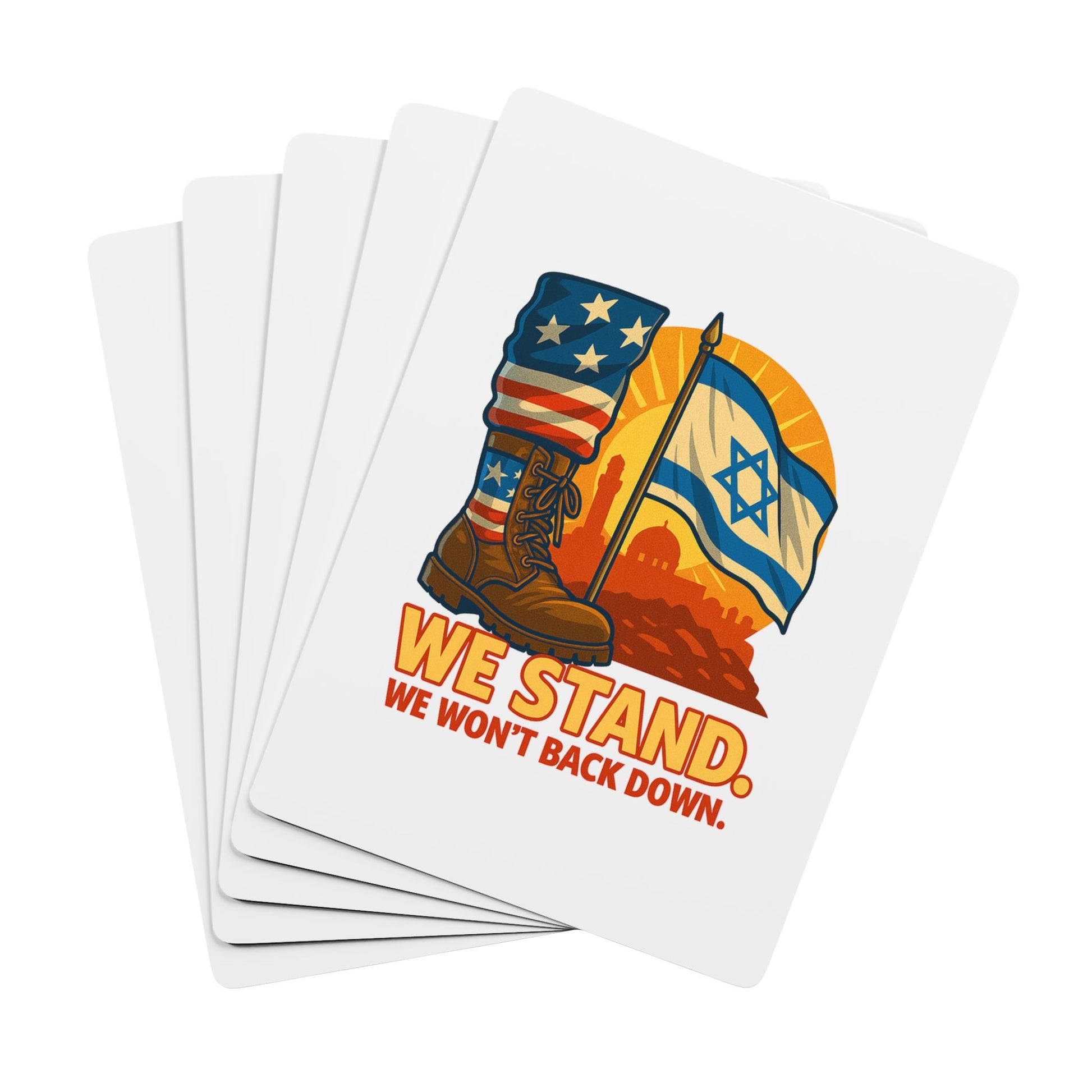 We Stand Poker Playing Cards - American Zionist
