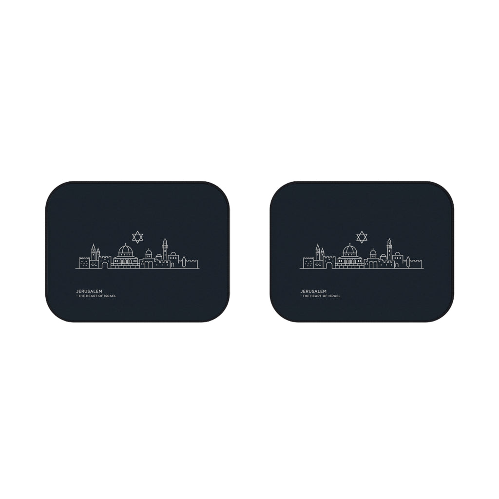 Jerusalem The Heart Of Israel Car Mats (2x Rear) - American Zionist