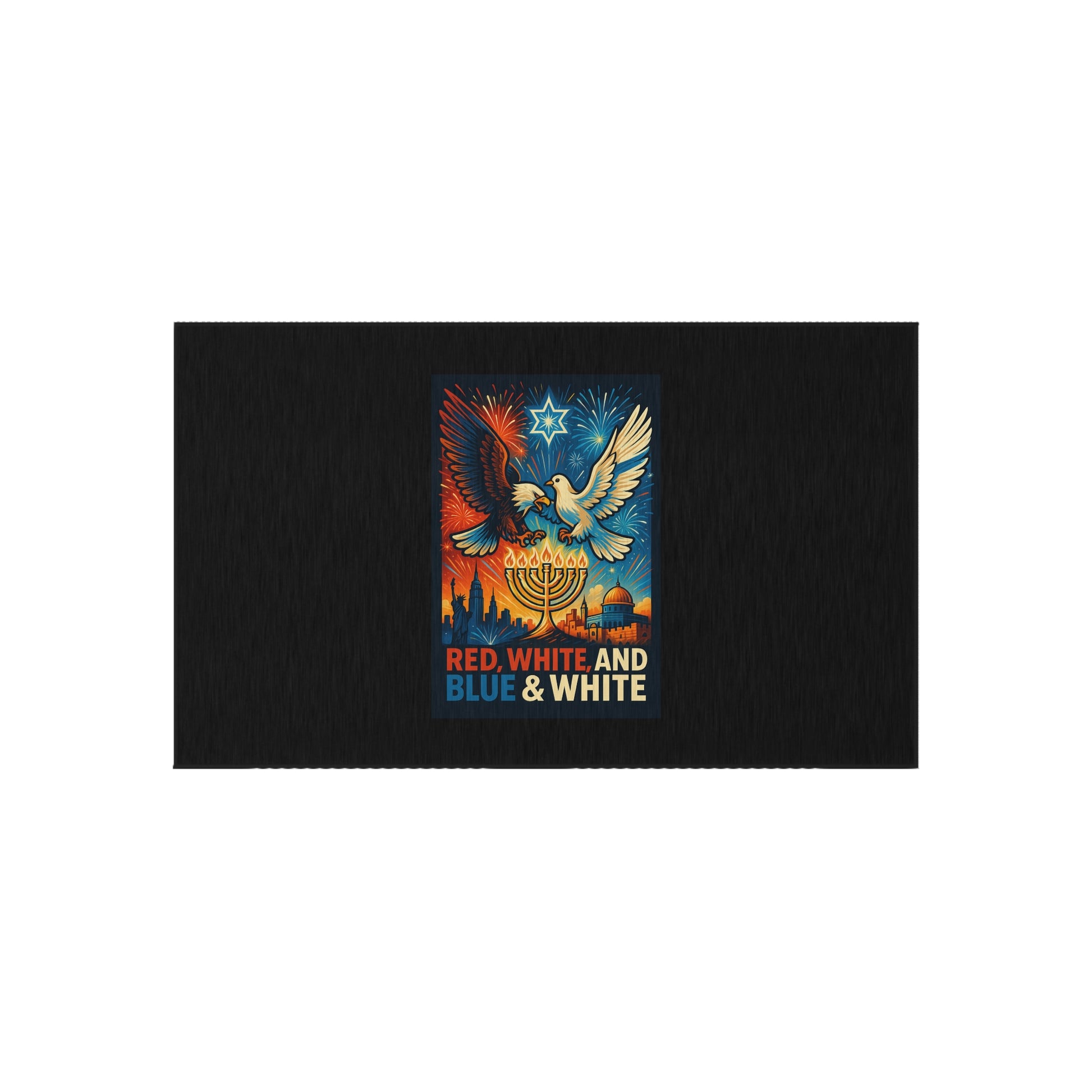 Red White and Blue Outdoor Rug - American Zionist