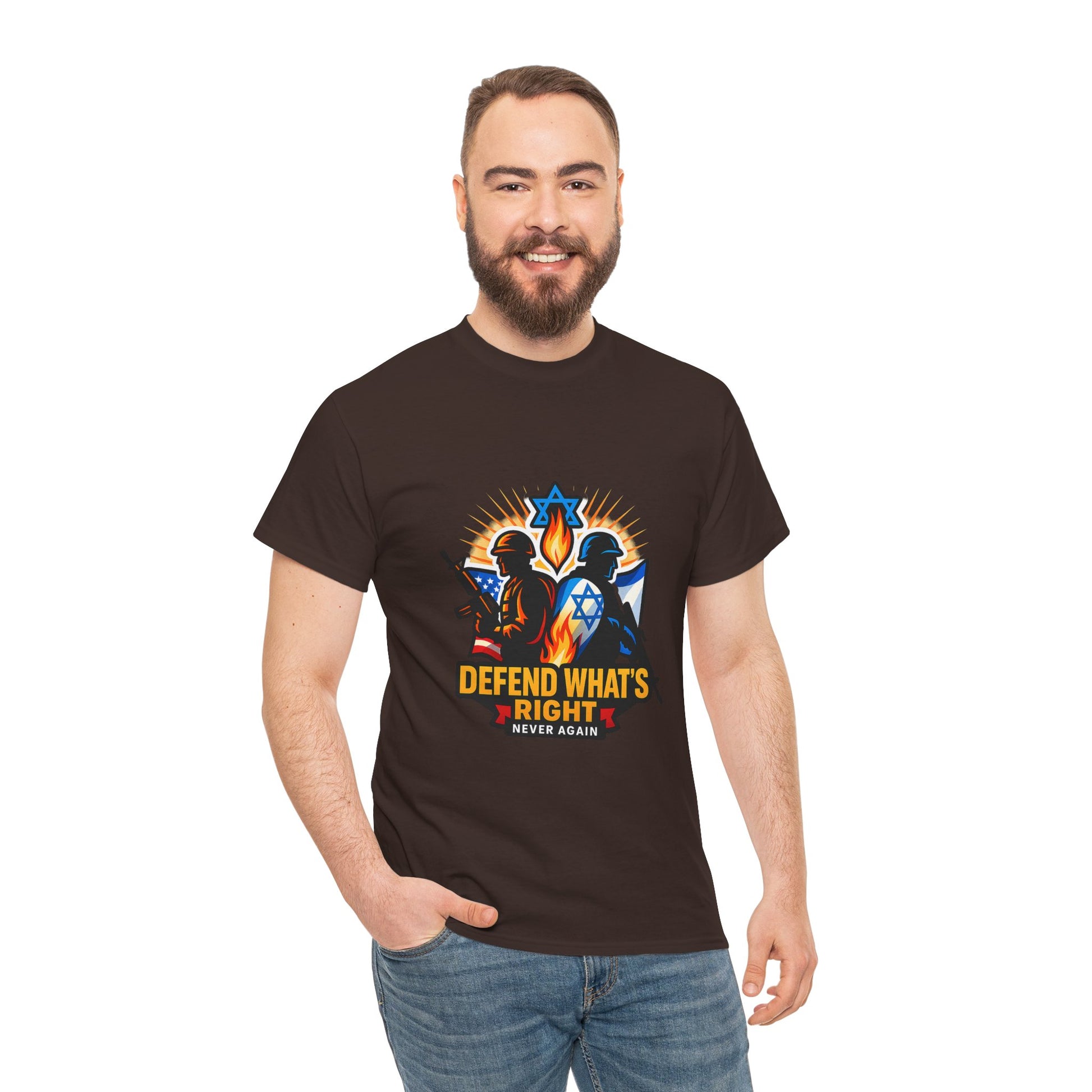 Defend Whats Right Unisex Heavy Cotton Tee - American Zionist