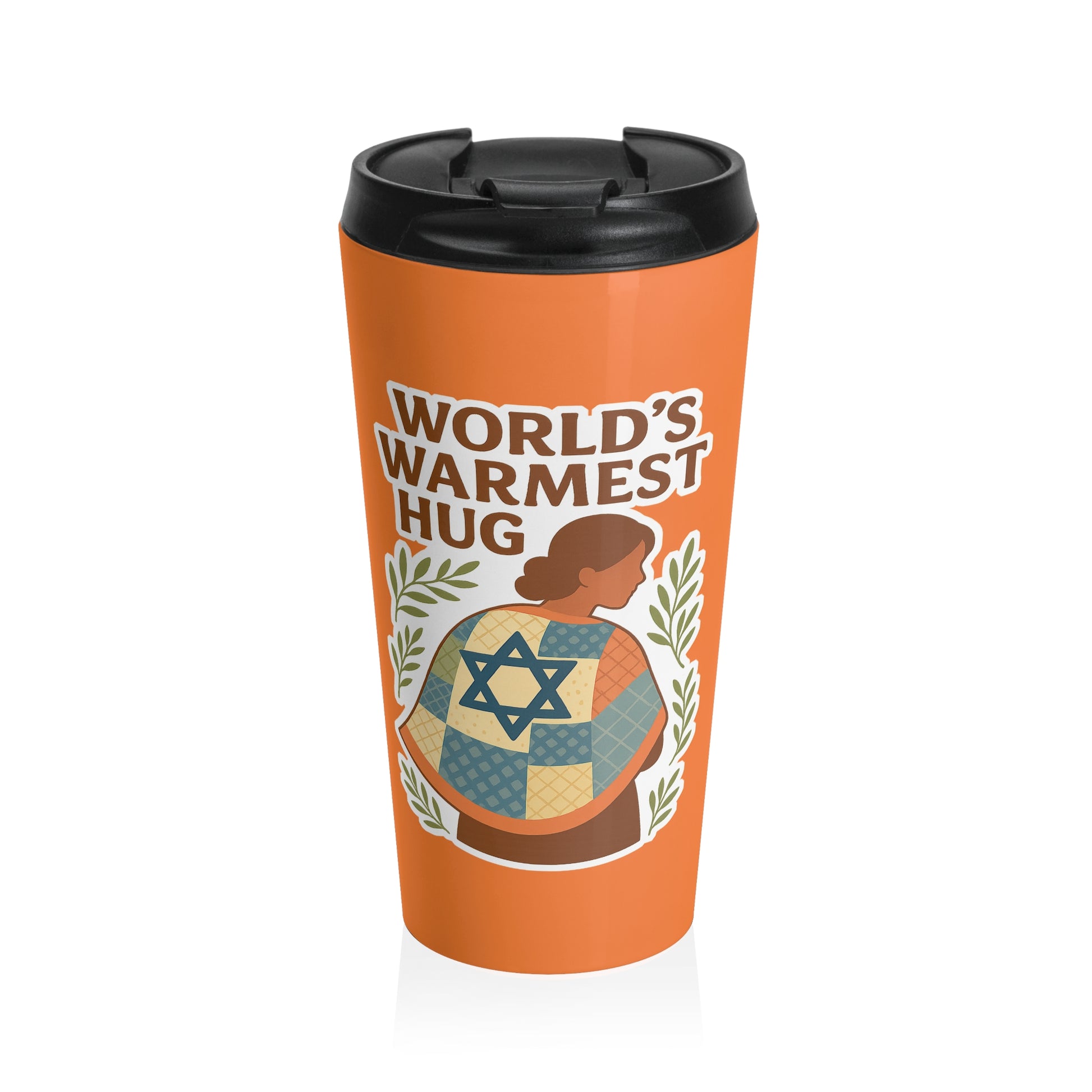 Warmest Hug Stainless Steel Travel Mug - American Zionist